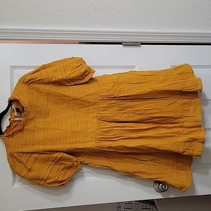 Yellow Puff Sleeve Dress